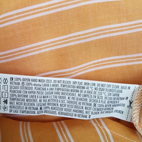 Forever 21 Mustard/Cream Stripe Sleeveless Top, S - Picture 4 of 4